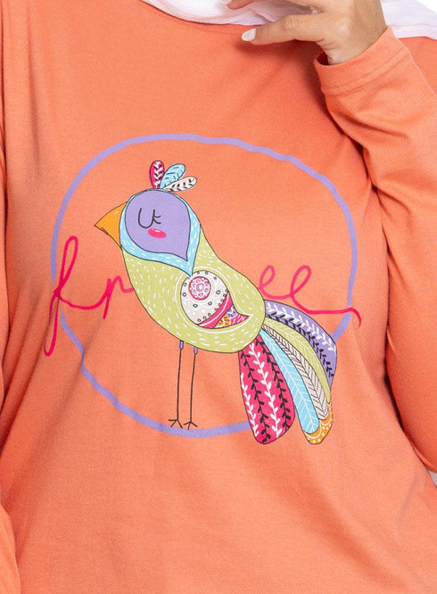 Copper Coin Printed Long - Sleeve Design 38 - Khotwh